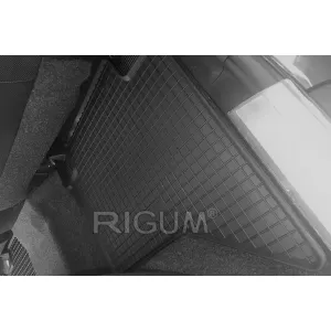 Specific rubber mats suitable for Toyota Hilux after 2016 with double cab, 4-piece set, black color-image-6249515