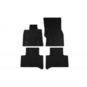 Specific rubber mats suitable for Alfa Romeo Stelvio 2017-2020, after 2020, 4-piece set, black color-image-6249625