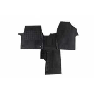 Mochete din cauciuc specifice, potrivite pentru Citroen Jumpy, Peugeot Expert, Toyota Proace cu tunel după 2016, Opel Vivaro cu tunel după 2020, 2 locuri, set de 4 piese, culoare neagră