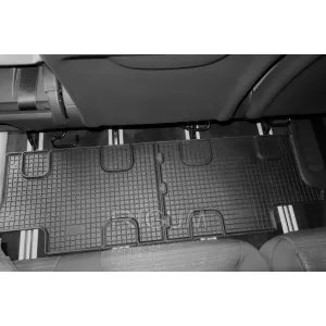 Specific rubber mats suitable for Mercedes V class W447, Vito after 2014 for third row seats, 2-piece set, black color-image-6249907