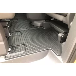 Mănuși din cauciuc specifice, potrivite pentru VW T7 Multivan după 2022, rândul doi, set de 3 piese, culoare neagră-image-6250095