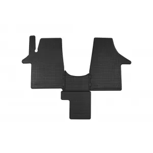 Mochete din cauciuc specifice, potrivite pentru VW T5 Transporter, Caravelle, Multivan cu tunel după 2003, T6 Transporter, Caravelle, Multivan cu tunel după 2015, 2 locuri, set de 4 piese, culoare nea