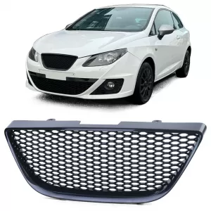 Sport honeycomb grille without emblem black for Seat Ibiza 6J 08-12