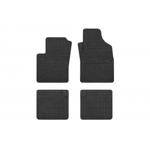 Specific rubber mats suitable for Fiat Panda III after 2011, 4-piece set, black color-image-6250745