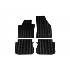 Mochete din cauciuc Gumarny Zubri potrivite pentru Volkswagen Caddy 2003-2019, cu clipsuri ovale, set de 4 piese, culoare neagră