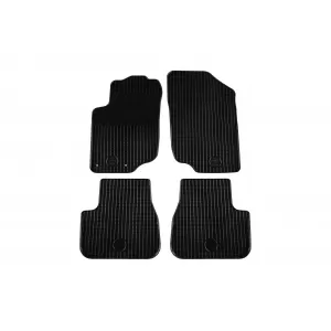 Tălpi din cauciuc Gumarny Zubri potrivite pentru Peugeot 207 2006-2014, set de 4 piese, culoare neagră