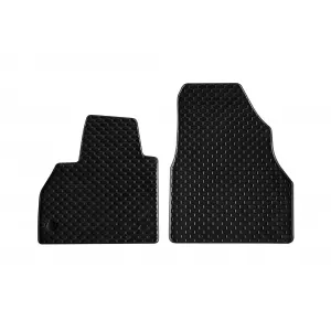 Rubber mats Gumarny Zubri suitable for Mercedes Citan after 2012, Renault Kangoo 2008-2021, 2-piece set, black color
