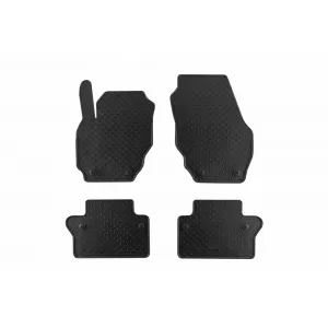Mochete din cauciuc Gumarny Zubri potrivite pentru Volvo V70, S80, XC70 2007-2016, set de 4 piese, culoare neagră