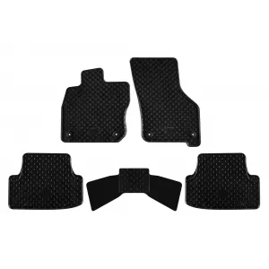 Mochete din cauciuc Gumarny Zubri potrivite pentru Volkswagen Golf VIII Hybrid hatchback după 2020, set de 5 piese, culoare neagră