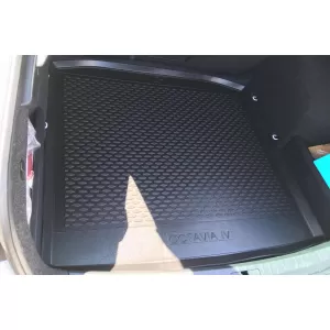 Covor de portbagaj TPE de la Gumarny Zubri, potrivit pentru Skoda Octavia hatchback după 2020, cu podeaua portbagajului în poziția inferioară-image-6253756