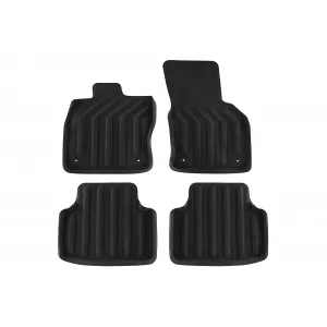 Mochete textile 3D Gumarny Zubri potrivite pentru Skoda Octavia 2013-2019, Skoda Octavia după 2020, set de 4 bucăți, negru
