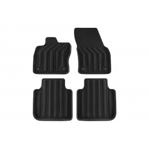 Mochete textile 3D Gumarny Zubri potrivite pentru Skoda Kodiaq, Volkswagen Tiguan All Space după 2017, Seat Tarraco după 2019, set de 4 bucăți, negru