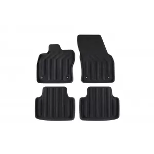 Mochete textile 3D Gumarny Zubri potrivite pentru Volkswagen Golf Sportsvan 2014-2020, set de 4 bucăți, negru
