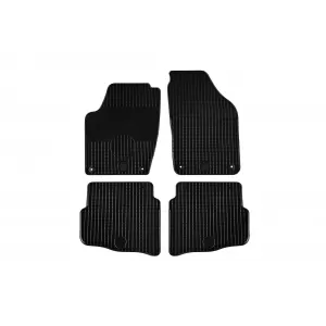 Mochete din cauciuc Gumarny Zubri potrivite pentru Volkswagen Polo 2001-2009 cu clipsuri rotunde, set de 4 piese, culoare neagră