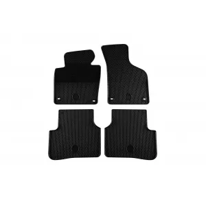 Mănuși din cauciuc Gumarny Zubri potrivite pentru Volkswagen Passat B6, B7 2005-2014, CC 2008-2017, Alltrack după 2012, cu clipsuri ovale, set de 4 piese, culoare neagră-image-6254177