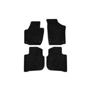 Mănuși din cauciuc Gumarny Zubri potrivite pentru Skoda Rapid, Seat Toledo 2012-2019, set de 4 piese, culoare neagră