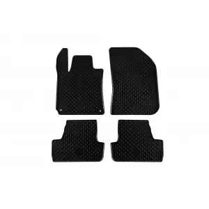 Mochete din cauciuc Gumarny Zubri potrivite pentru Peugeot 308 hatchback 2014-2021, set de 4 piese, culoare neagră