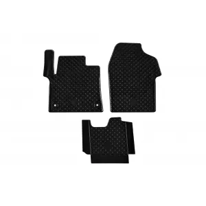 Mochete din cauciuc Gumarny Zubri potrivite pentru Citroen Jumpy, Space Tourer, Peugeot Expert, Traveller după 2016 cu clipsuri rotunde, set de 3 piese, culoare neagră