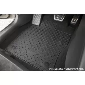 Mănuși din cauciuc Gumarny Zubri potrivite pentru Audi A1, Seat Ibiza, Arona, Volkswagen Polo după 2017, Skoda Fabia după 2021, set de 4 piese, culoare neagră-image-6254440