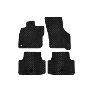 Mochete din cauciuc Gumarny Zubri potrivite pentru Volkswagen Golf VIII Hybrid wagon după 2020, set de 4 piese, culoare neagră