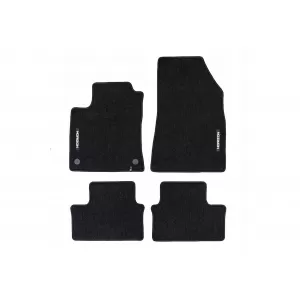 Mochete textile din seria Horizon de la Frogum potrivite pentru Renault Clio E-Tech V, Clio V după 2019, set de 4 bucăți, negru