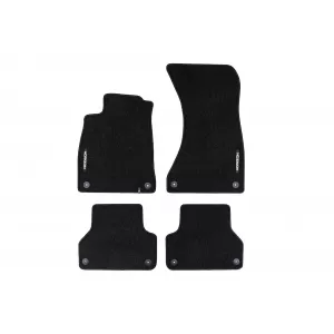 Mochete textile din seria Horizon de la Frogum potrivite pentru Audi A4 B9 2015-2023, A5 Sportback F5 2016-2024 Liftback, set de 4 bucăți, negru
