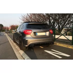 Difuzor Bara Spate cu Ornamente Evacuare compatibil cu Mercedes A-Class W176 (2013-2018) A45 Facelift Design-image-6255679