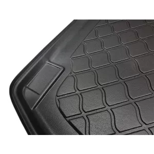 Covor din polietilenă Petex, potrivit pentru Kia Venga 2010-2017, cu podeaua portbagajului în poziția inferioară, negru