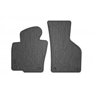 Specific front rubber mats suitable for Volkswagen Passat B6 2005-2010, B7 2010-2014, CC 2008-2012, 2-piece set, black color-image-6256412