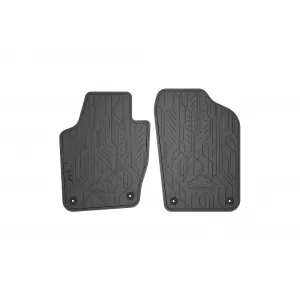 Mochete din cauciuc frontale specifice, potrivite pentru Volkswagen Polo 2009-2017, set de 2 piese, culoare neagră din seria Frogum NOMAD