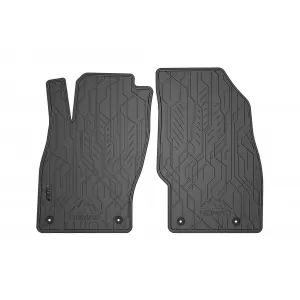 Mochete din cauciuc frontale specifice, potrivite pentru Opel Adam 2012-2019, Corsa D 2006-2014, set de 2 piese, culoare neagră din seria Frogum NOMAD