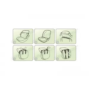 Kegel upholstery series Ares suitable for two front seats, black with gray