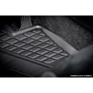 Specific rubber mats from SPARTline suitable for MG HS PHEV after 2024, 4-piece set, black color-image-6257011