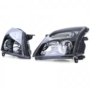 Set di fari anteriori in vetro chiaro neri adatto per Opel Vectra C + Signum 2002-2005-image-6257090
