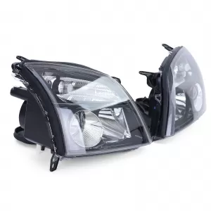 Set di fari anteriori in vetro chiaro neri adatto per Opel Vectra C + Signum 2002-2005-image-6257091
