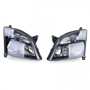 Set di fari anteriori in vetro chiaro neri adatto per Opel Vectra C + Signum 2002-2005-image-6257092
