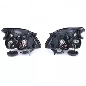 Set di fari anteriori in vetro chiaro neri adatto per Opel Vectra C + Signum 2002-2005-image-6257093
