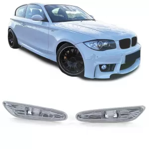 Indicatori laterali albi pereche potriviți pentru BMW X1 E84 din 09 1 Series E81 E87 04-12