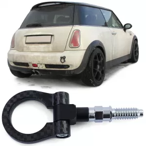 Abschlepphaken schwarzes Zugauge geeignet für BMW E36 E46 E39 E90 E87 Z3 Z4 Mini-image-6257126