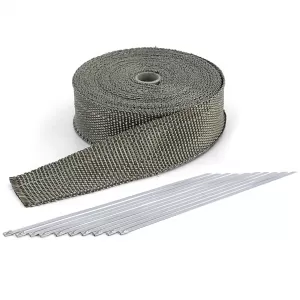 Auspuff Hitzeschutzband Thermoband Titan bis 900°C  50mmx2mm 15Meter