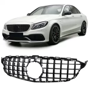 Sport grille glossy black fits Mercedes C-Class W205 S205 2014-2018