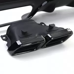 Diffusore posteriore sportivo con terminali di scarico neri adatto per Mercedes GLE W166 15-18-image-6257220