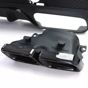 Diffusore posteriore sportivo con terminali di scarico neri adatto per Mercedes GLE W166 15-18-image-6257221