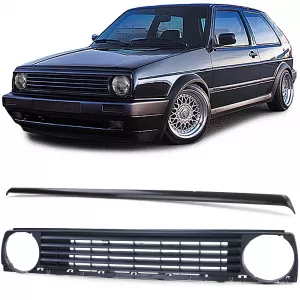 image-31-Hűtőrács embléma nélkül fekete, hűtőrács spoilerrel VW Golf 2 1983-1991