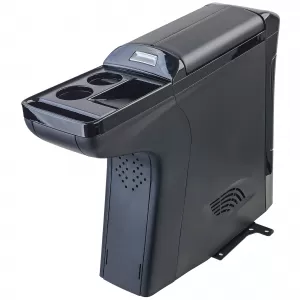 Console centrale di lusso con frigorifero nera lucida adatta per VW T6 T6.1-image-6257344