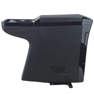 Console centrale di lusso con frigorifero nera lucida adatta per VW T6 T6.1-image-6257346
