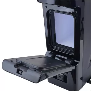 Console centrale di lusso con frigorifero nera lucida adatta per VW T6 T6.1-image-6257348