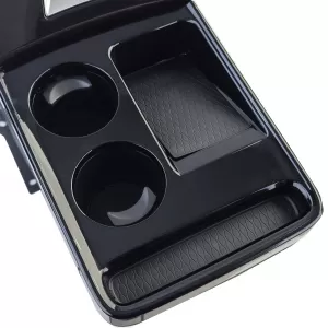 Console centrale di lusso con frigorifero nera lucida adatta per VW T6 T6.1-image-6257351