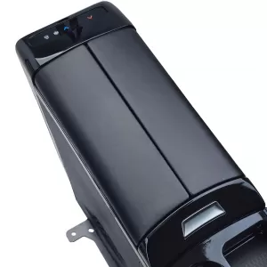 Console centrale di lusso con frigorifero nera lucida adatta per VW T6 T6.1-image-6257352
