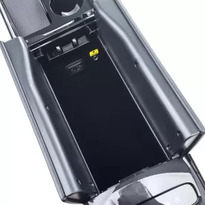 Console centrale di lusso con frigorifero nera lucida adatta per VW T6 T6.1-image-6257353